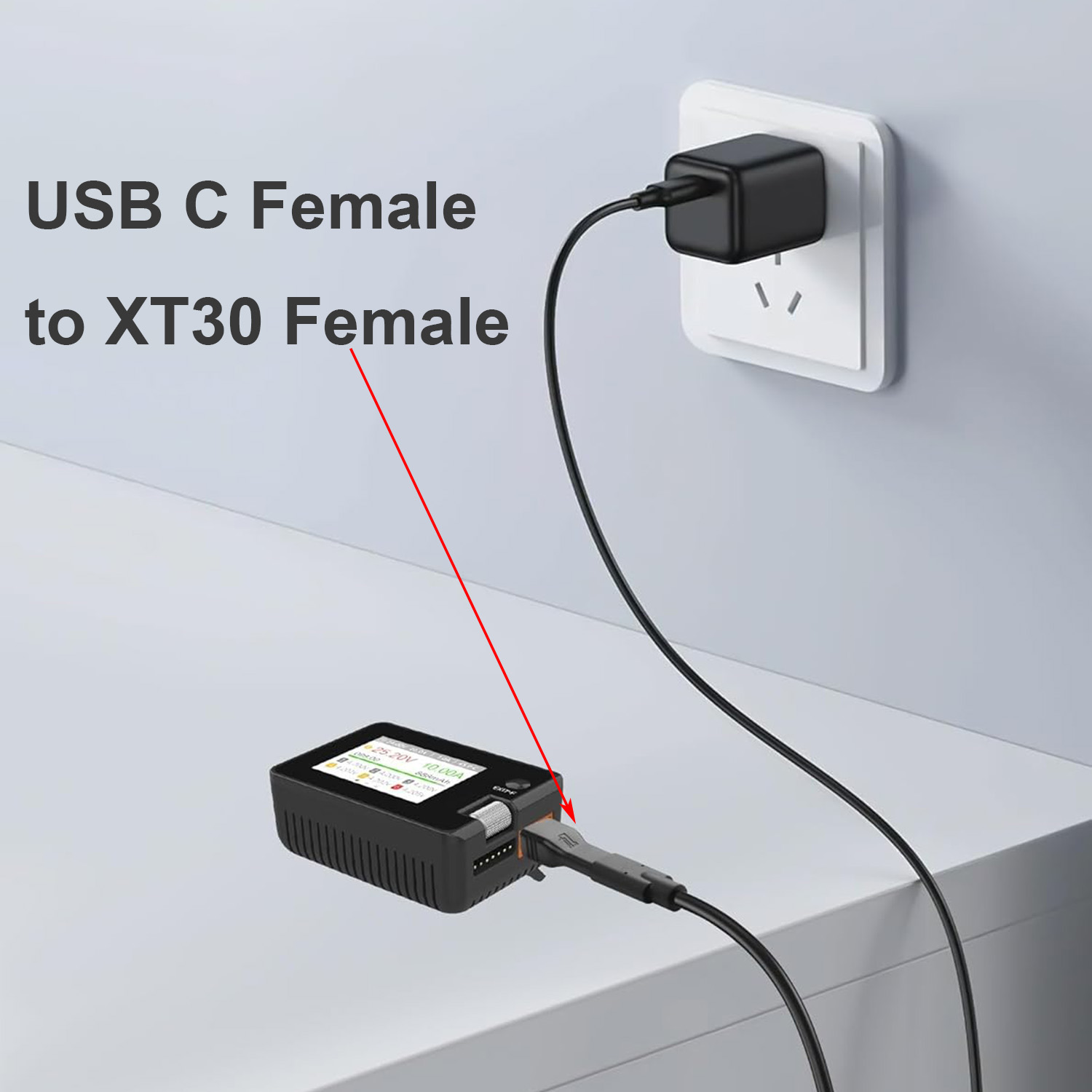 1pc USB Type C Female Input to - огляд і ціна Drone Battery Adapter